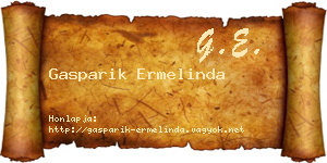 Gasparik Ermelinda névjegykártya
